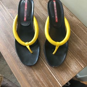 Yellow Prada Sandals